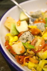 Fruits salad and fruit platter 