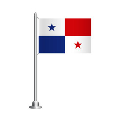 Vector Illustration. Flag  of Panama.
