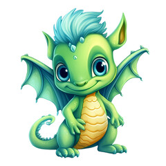 Cute Baby Dragon Clipart Illustration