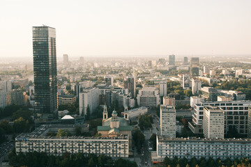 View from the Palace of Culture and Science, Warsaw, Poland