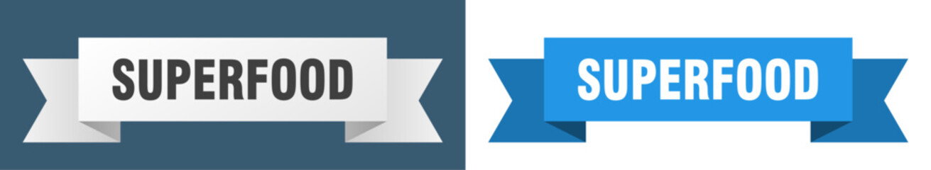 superfood ribbon. superfood isolated paper sign. banner