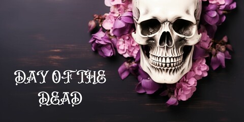 Day Of The Dead Dia De Muertos Celebration background with text 