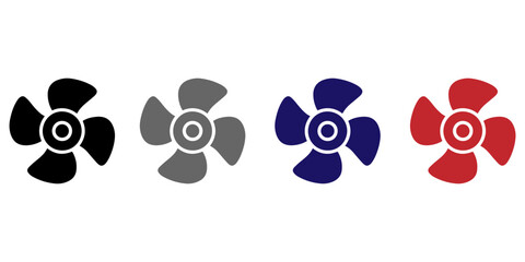 Fototapeta premium Fan icon vector in color design. Vector illustration