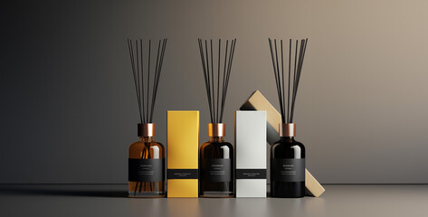 Fototapeta premium one diffuser package design a bottle glass materi hd wallpaper