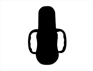 Baby feeding bottle silhouette vector art