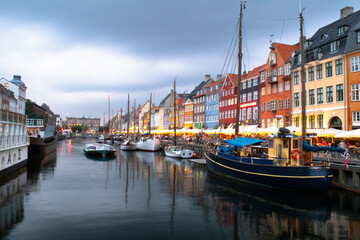 Nyhavn Copenhagen Denmark in the blue hour