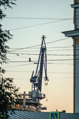 Fototapeta premium site with crane