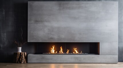 modern clean fireplace
