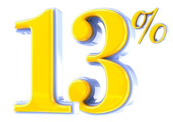 Number 3d render png transparent