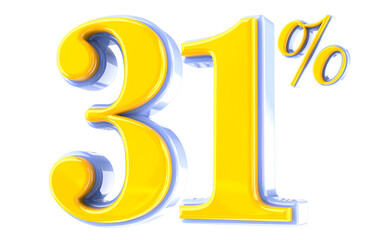 Number 3d render png transparent