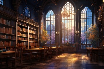 Fototapeta na wymiar Mystical Grand Library