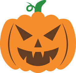 orange halloween pumpkin vector icon