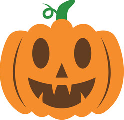 orange halloween pumpkin vector icon