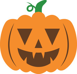 orange halloween pumpkin vector icon