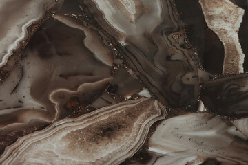 Brown marble with various patterns. Background and texture. Brown background.Space for copying.