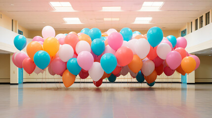 Gros plan sur quarte balloons au sol dun gymnast - obrazy, fototapety, plakaty