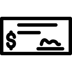 Bank Check Icon