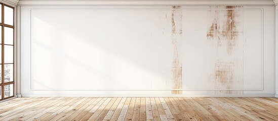 Construction industry uses wood floors and white walls