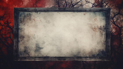Grunge background with blank picture frame