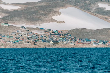 Keuken spatwand met foto Ittoqqortoormiit, Greenland  © Ann