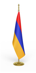 3d render Armenia flag (clipping path)