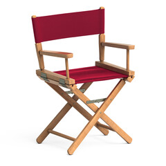 3d render Director Chair (clipping path)