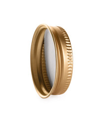 One metallic bottle cap isolated on white