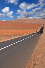 Desert road in Morocco. Landscape in Morocco.