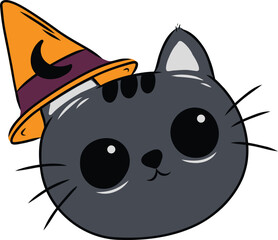 Cat With Witch Hat
