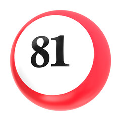 ball number 3d render