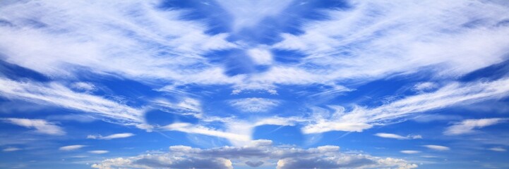 Panoramic blue sky background