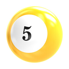 ball number 3d render