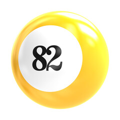 ball number 3d render