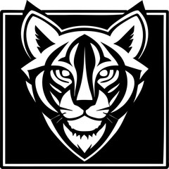Fototapeta premium tiger head tattoo logo