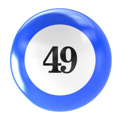 ball number 3d render