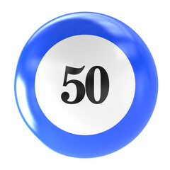 ball number 3d render