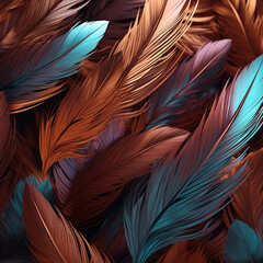 Feather Design; elegant, detailed, patterned, ethereal, angelic. Feathers close up. Natural materials surface.Beautiful nature seamless background.Airiness and lightness symbol. Elegant wallpaper 