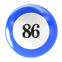 ball number 3d render