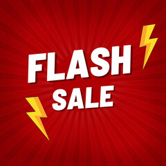 Flash sale on red eye-catching background