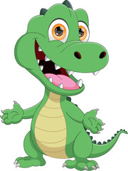 Fototapeta premium baby crocodile cartoon