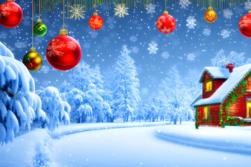 Christmas background in wild 