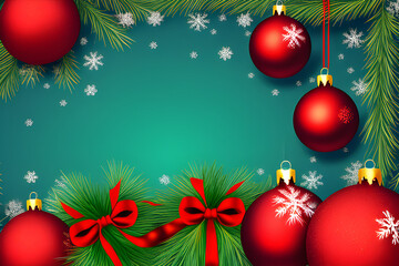 christmas decoration on background 