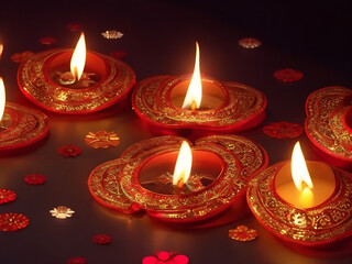 Happy Diwali Background AI Generated