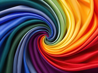 Twisted Rainbow collared fabric