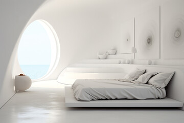 Modern bed room interior design