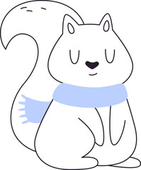 Squirrel With Scarf