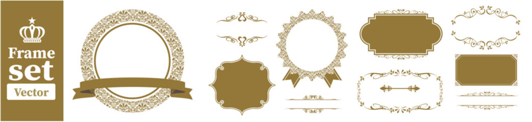 decorative frame set Vector
