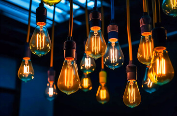 Illuminating Bulbs: Group with Front-Facing Light Bulbs