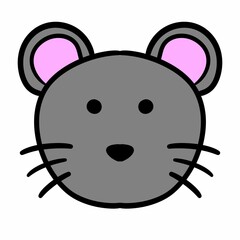 rat cartoon on white background