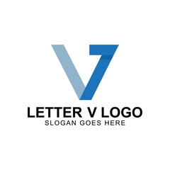 alphabet letters logo or symbol that is unique and original. letter V. editable and easy to custom